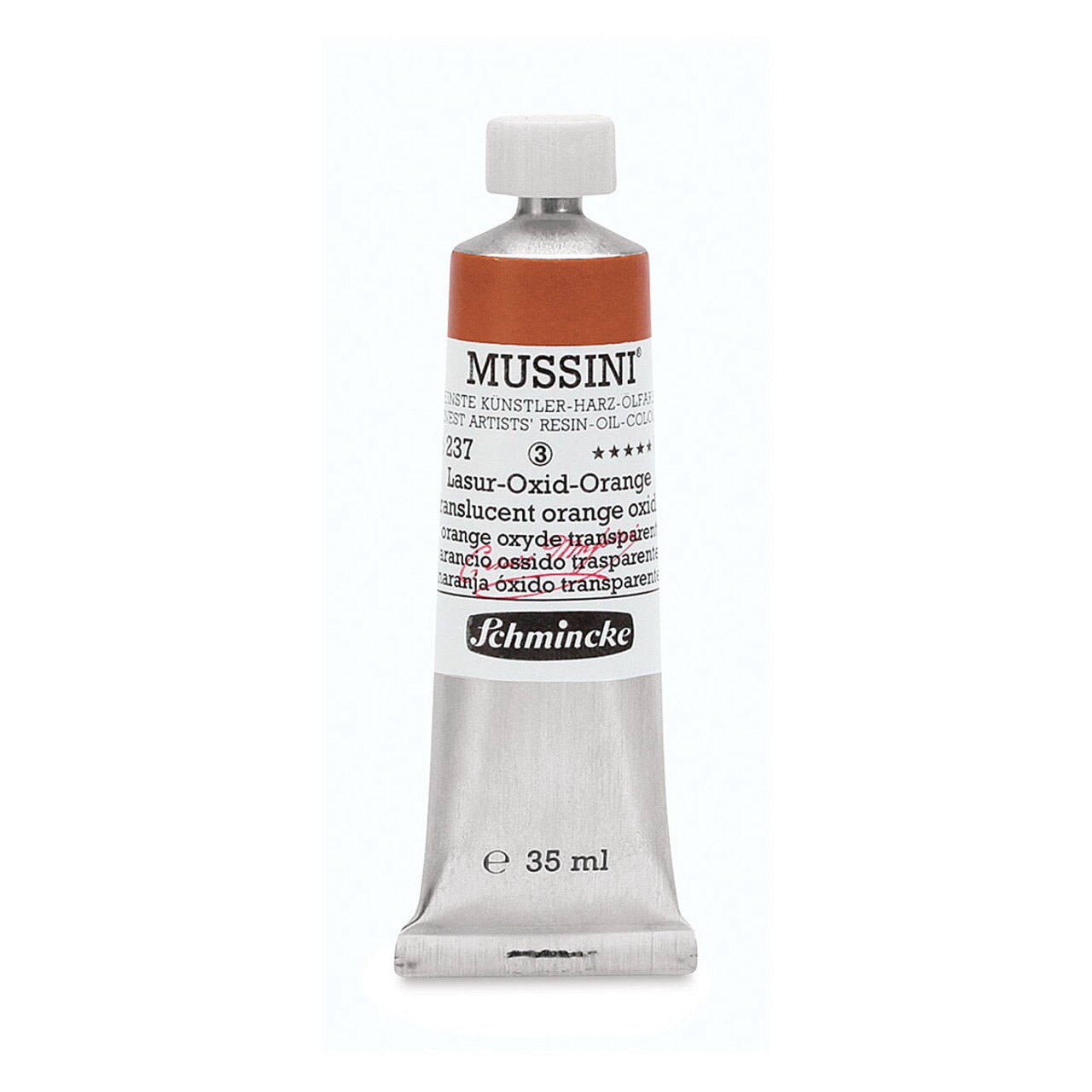 Schmincke Mussini Oil Colors - Translucent Orange Oxide, 35 ml tube